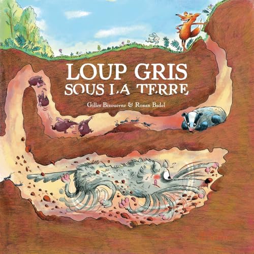 Loup gris sous la terre